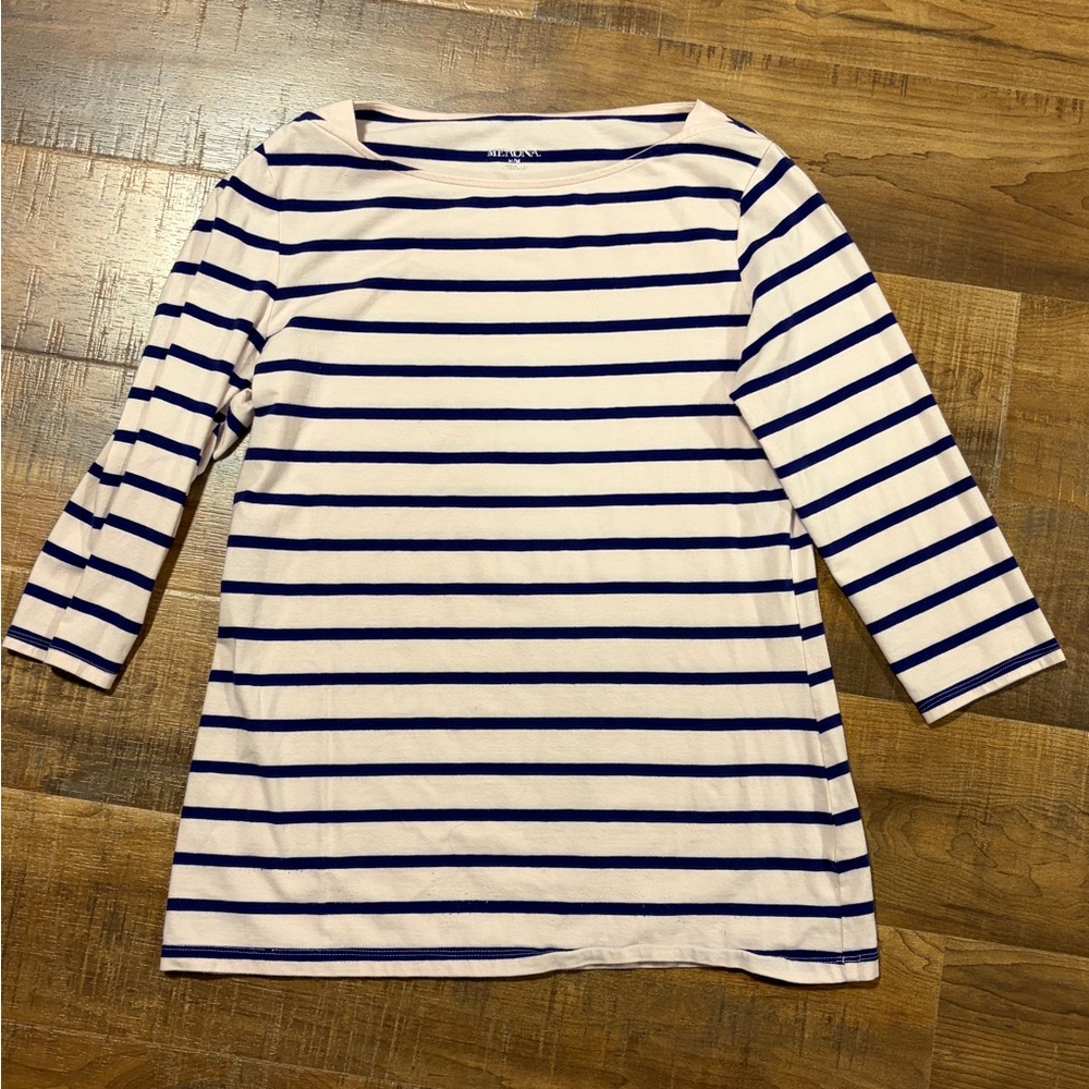 Merona Vintage Y2K Boatneck top 3/4 sleeve